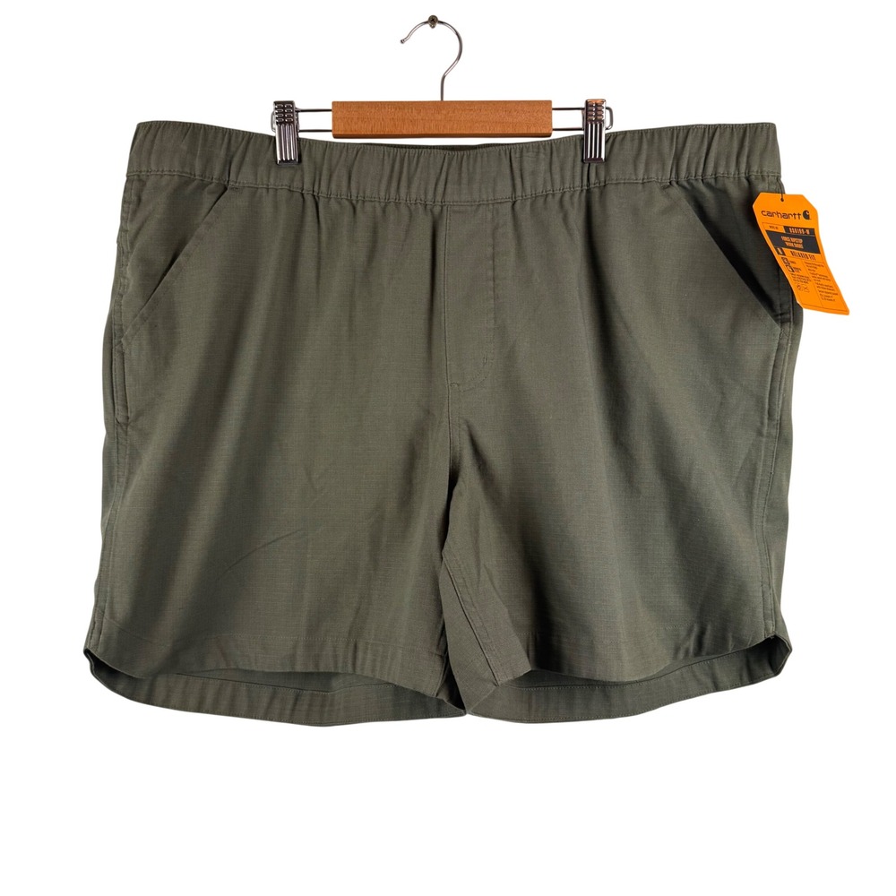Carhartt Shorts Women XL Green Force Ripstop Relaxed Fit BS6199-W 5in Inseam